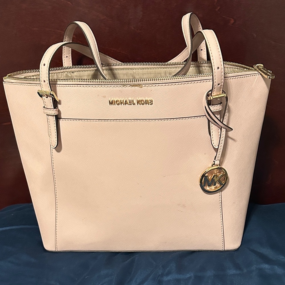 Michael Kors Voyager East West Leather Tote Blush Pink